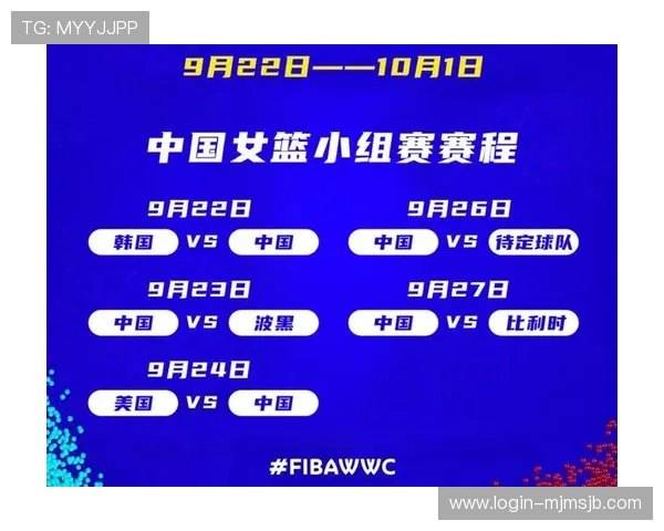 中国女篮2026世界杯预选赛最新赛程安排及重要比赛时间解析